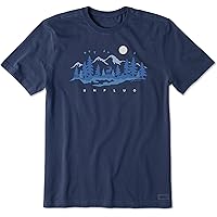 T-shirt Life Is Good Crusher Uomo, Baseball E Mazze, Cotone, Maniche Corte