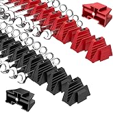PINOZE 48PCS Magnetic Modular Wrench Organizers for Tool Drawers - Black &amp; Red - Wrench Rack with Metric &amp; SAE Labels, Customizable Magnet Tool Storage Holder for Tool Box Organization