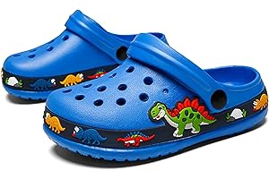 FLIOZY Boys Girls Garden Clogs: Classic Graphic Beach Sandals - Summer Slip On Water Shoes - Outdoor Non-Slip Slippers for Toddler Little/Big Kid
