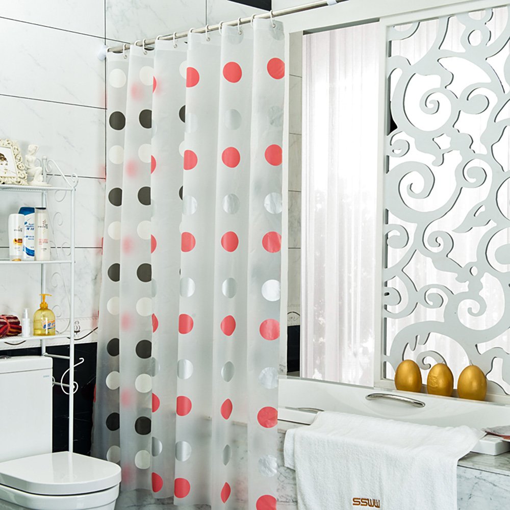 Riverbyland Frosted Shower Curtains Dot 72" x 80" Home