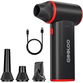 GOOLOO F3 Compressed Air Duster, 150000RPM Ultra-Power PC Air Duster | 3-Gear Electric Air Blower, Alternative to Canned Air, Mini Blower with 4-Hr Max Runtime for Keyboard, Car, House, Outdoor
