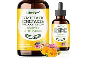 Lymphatic Drainage Drops with Echinacea, Dandelion, Burdock, Cleaver Herb – Sugar Free, Gluten Free, Herbal Tea Flavour Alter