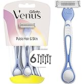 Gillette Venus Women's Disposable Razors for Pubic Hair and Skin, Bikini Razors for Women, 6ct