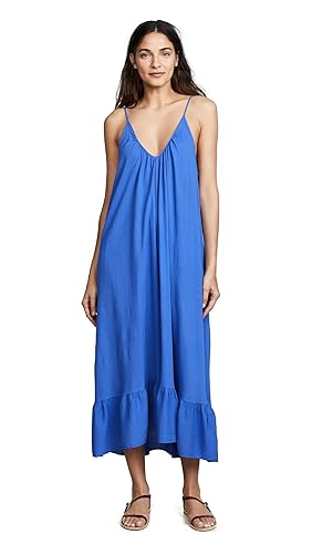 9SEED Women's Paloma Ruffle Maxi Dress, Blueberry, One Size in Kenya |  Whizz Casual