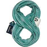 Pop Fashion Infinity Scarf for Women - Lightweight Travel Scarf with Hidden Zipper Pocket - Arrow Pattern