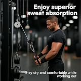 H&S Sweat Bands 6 Pack Cotton Spandex Wristbands Gym Tennis Running view 2