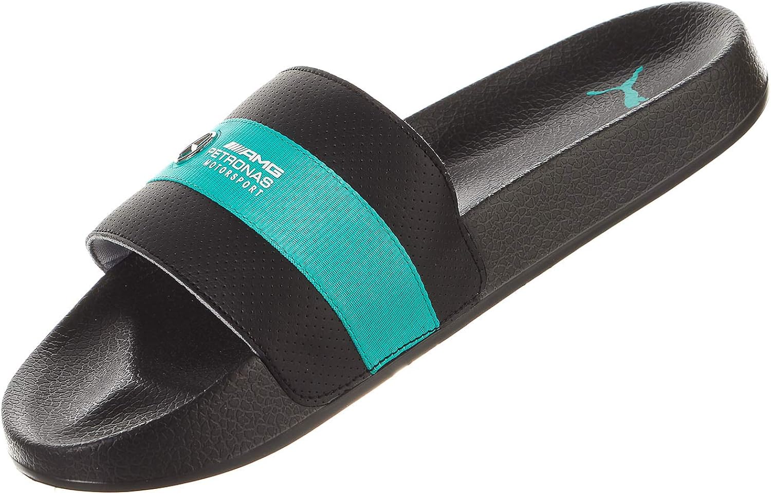 puma mercedes mapm leadcat white & green casual sandal