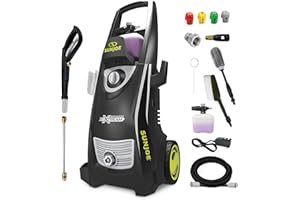 Sun Joe Electric Pressure Power Washer w/ 4 Nozzles & Foam Cannon, 2200 PSI (PWMA Certified), 1.1 GPM, 14.9-Amp Motor - Heavy-Duty Cleaning Machine for Patios, Decks, & Sidewalks, SPX3000-XT1 XTREAM