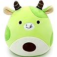 Gudisi Avocado Cow Plush Toy Pillow Cute Stuffed Animal Soft Plushie Doll Gift for Kids Boys Girls Green 12 inch