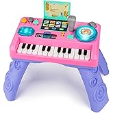 Baby DJ Table for Toddlers 1-3 with Music & Light, Musical Baby Piano Toys 6 9 12 18 Months Toddler Activity Table Music Inst