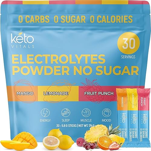 Keto Vitals Original Electrolytes Powder Packets Keto Friendly