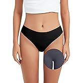 OVRUNS Camel Toe Underwear Thong for Women 3 Pack Cameltoe Proof Concealer Thongs No Show Panties Seamless Workout Underwear