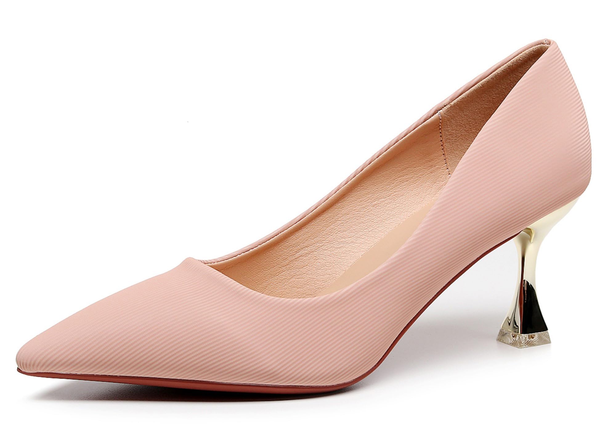 Photo 1 of (bagged) VenusCelia Women's Golden-Sun Pump Stiletto Heel Shoe (8 M US,Nude/PEACH)