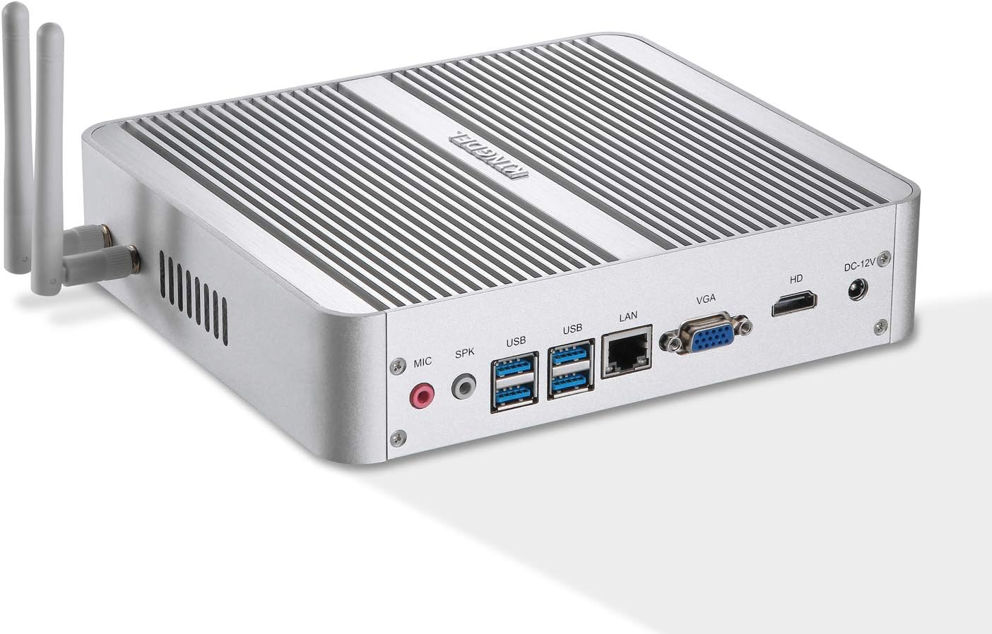 KINGDEL® Mini Desktop Computer, Fanless Mini PC, Intel i5 8th Gen. 4 Cores CPU, 4GB DDR4 RAM, 500GB SSD, 4K:4096x2304, HD Port, LAN, VGA, 4xUSB 3.0, Full Metal Case, Windows 11 Pro…