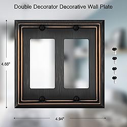 OKAWYC Double Decorator Light Switch Cover Adler
