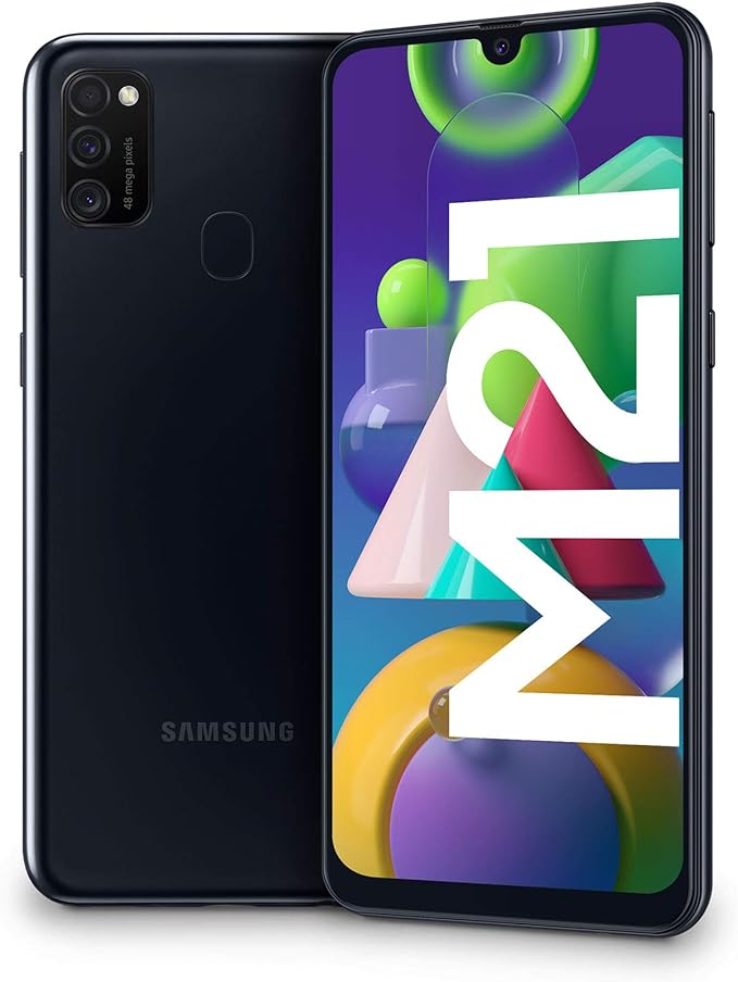 Samsung Galaxy M21, Smartphone, Display 6.4" Super AMOLED, 3 Fotocamere Posteriori, 64GB Espandibili, RAM 4 GB, Batteria 6000 mAh, 4G, Dual Sim, Android 10, 188 g, [Versione Italiana], Black