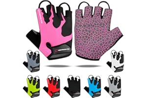 Cycling Gloves Half Finger Unisex Padded Grips Palm Bicycle Summer Riding MTB Bike Gloves for Men Women Non-Slip Fingerless S