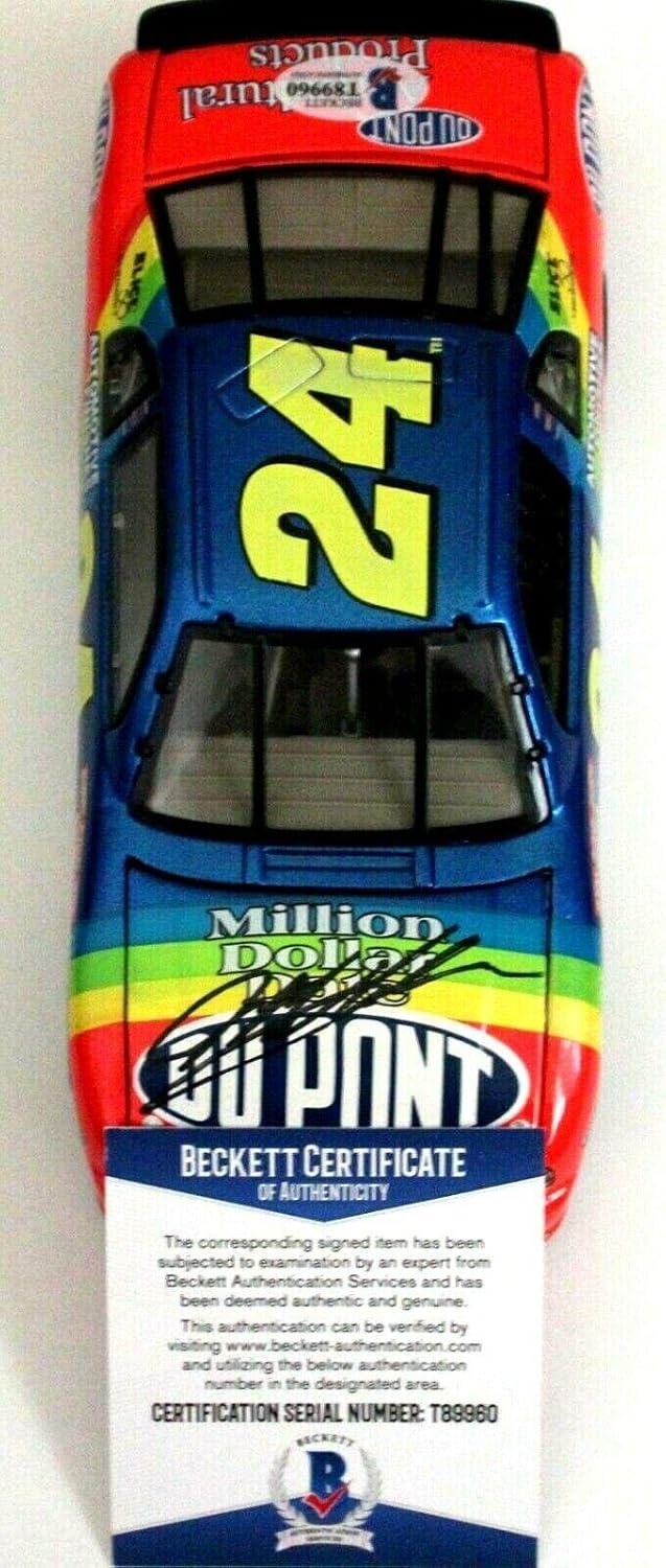 jeff gordon signed diecast car