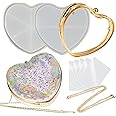 FUNSHOWCASE Resin Shaker Mold Clutch Purse Complete Kits of 9 6" Large Heart Bag DIY Accessories