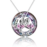 TOUPOP Flamingo Gifts for Women s925 Sterling Silver Flamingo Necklace Pendant with Purple Crystal Flamingo Lovers Jewelry Gifts for Women Girlfriend Birthday Christmas