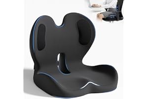 ECONVCE Memory Foam Seat Cushion,Car Chair Cushion with Lumbar Support,Ergonomic Seat Cushion for Sciatica,Back Pressure Pain