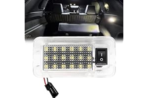 CSSLYZL 1PC LED Luggage Compartment Lights w/Switch Compatible with Toyota RAV4 Sienna Highlander Prius Venza Scion tC xB, Replacement for Lexus RX350 CT200h NX300h White LED Interior Trunk Cargo Area Lamp