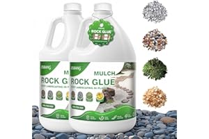 OSBANG Rock Glue 2 Gallon for Landscaping Gravel and Mulch, Spray for Pea Gravel Bark and Stone, Outdoor Granite Binder for Garden Beds and Paths(1 Gallon×2)
