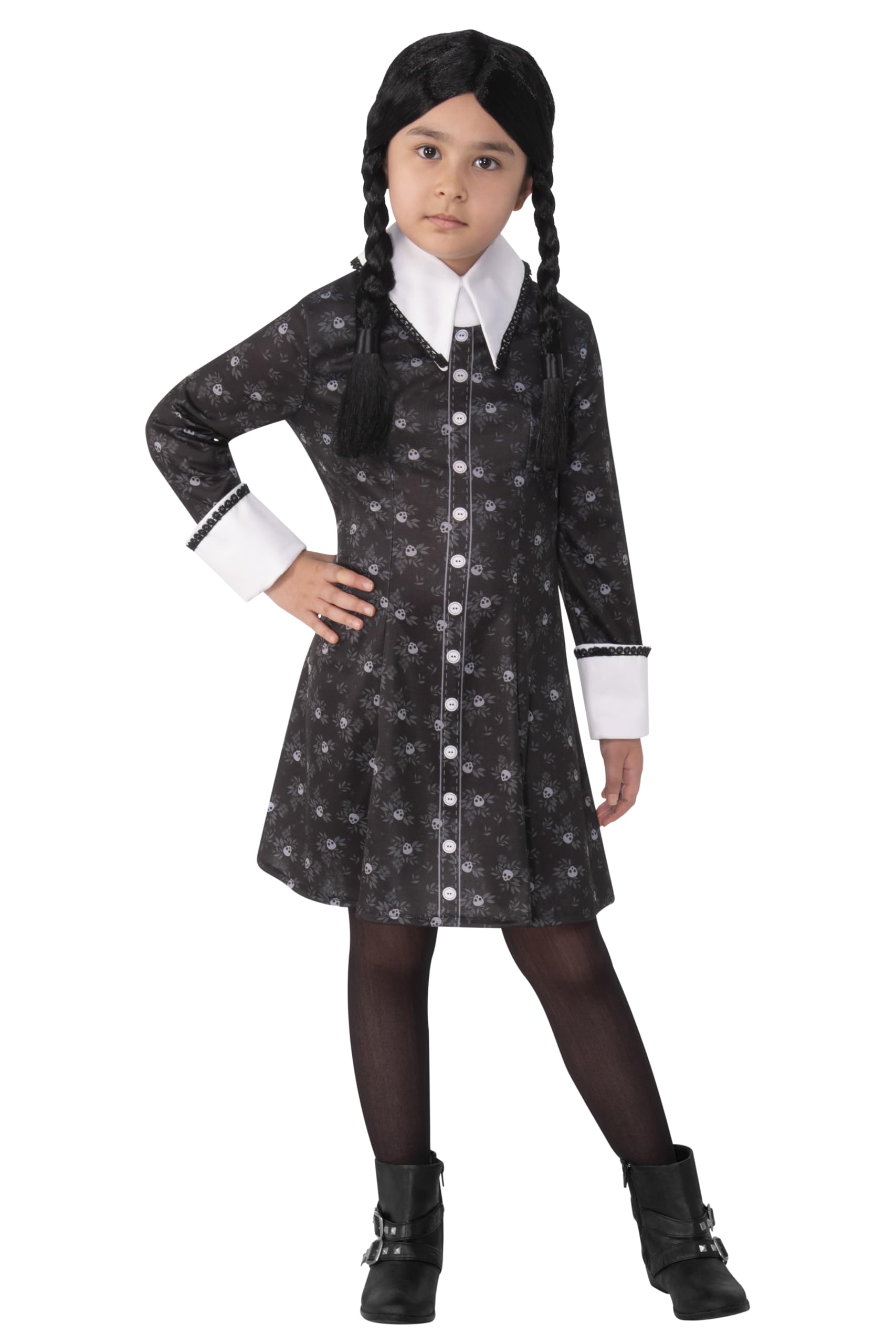 Rubies Official Addams Family Wednesday Addams Child Costume, Size Small Halloween