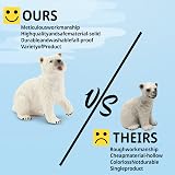 Toymany 6PCS Polar Bear Family Figurines Toy Realistic Arctic Animals Cub Cake view 7