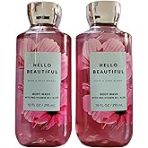 Bath & Body Works Shower Gel, Gift Set of 2, 10oz Each (Hello Beautiful)