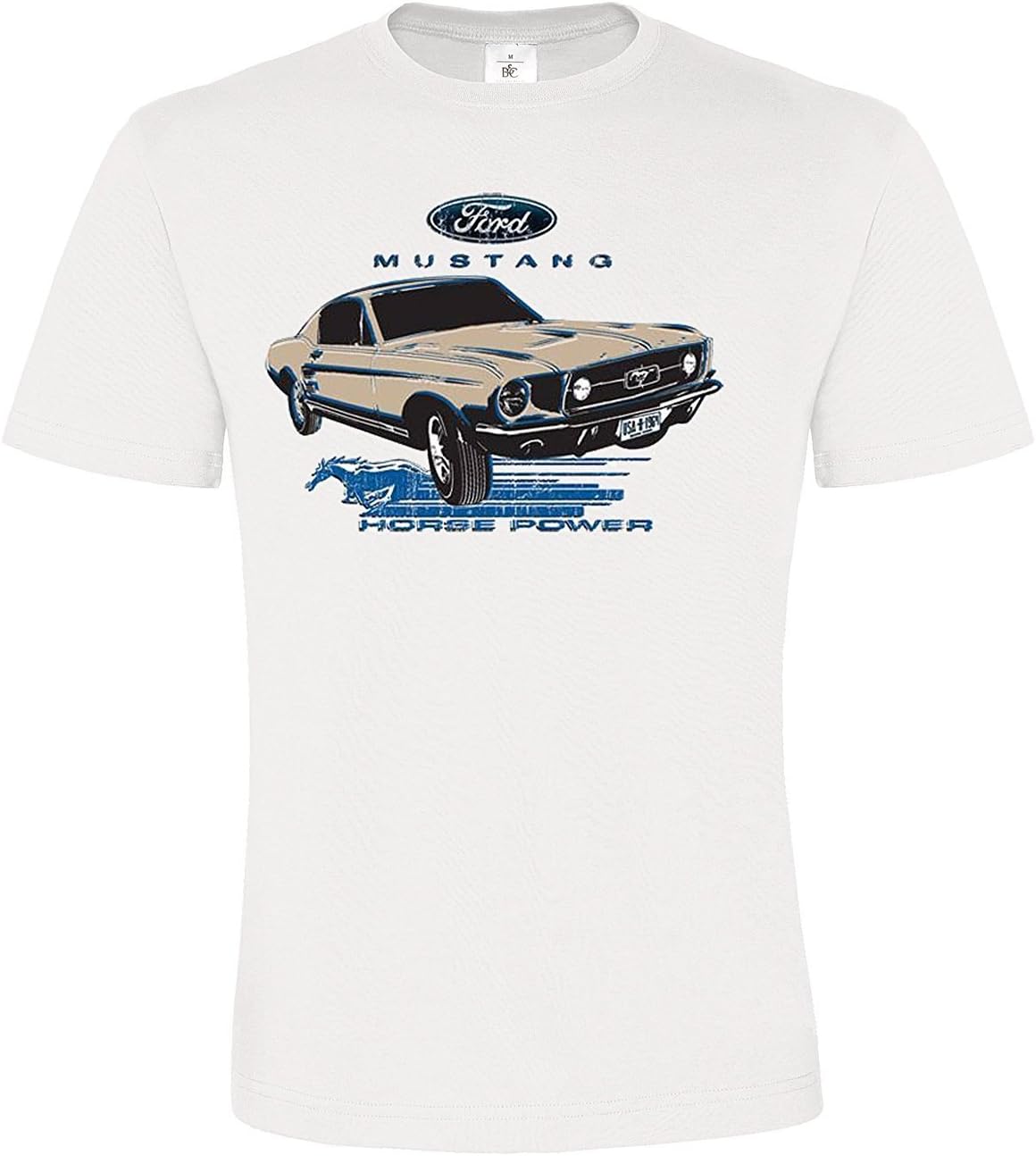 Ethno Designs Ford Mustang Horse Power- American Muscle Cars - Mens Vintage Rockabilly & Rock `n Roll T-Shirt - Regular fit