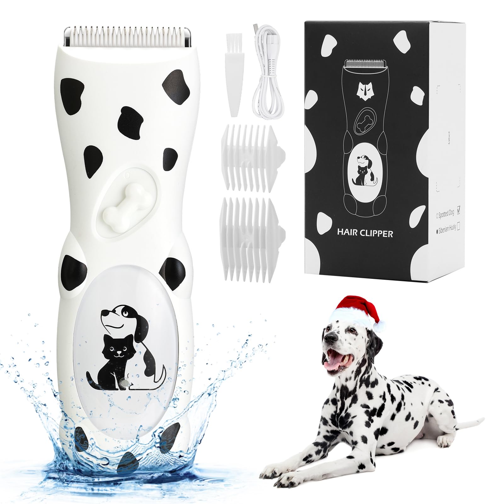 Photo 1 of Founouly Dog Clippers Grooming Kit, Quiet Cordless Dog Trimmer, Small Electric USB Rechargeable Pet Grooming Clippers Tools for Dog Cat, Waterproof Shaver for Cats