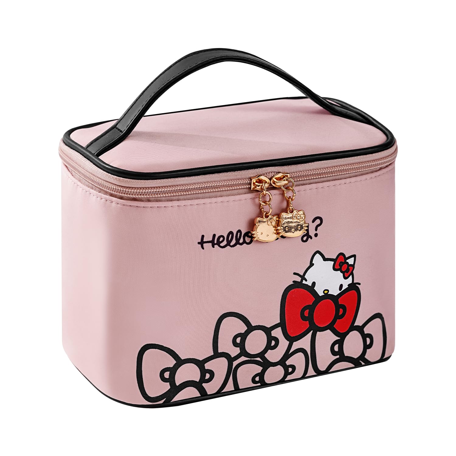 Photo 1 of Vimanllie Makeup Bag Large Capacity Waterproof Cosmetic Bag with Dedicated Brush Holder, Cute Printed Makeup Organizer for Women Traveling,Portable Toiletry Bag for Girls