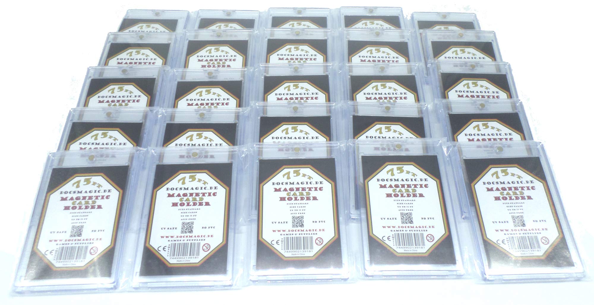 docsmagic.de 25 x Magnetic Card Holder Clear 75 PT UV safe