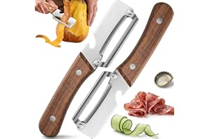 Multi-Functional Vegetable Peeler for Kitchen,Zero Snag Wooden Kitchen Tool,All-in-One Premium-Grade Fruit & Vegetable Peeler