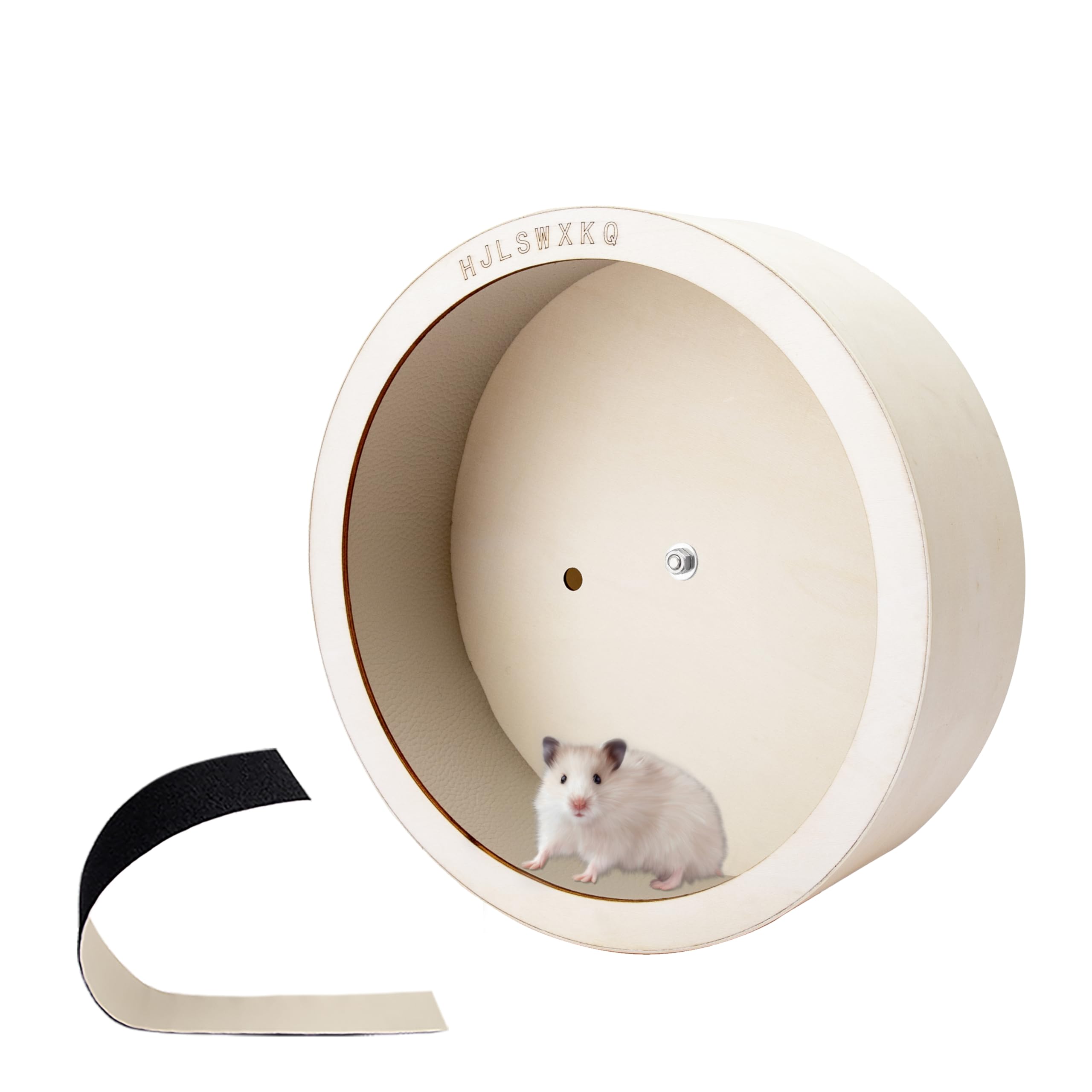 Photo 1 of 13inch Wall-Mount Silent Hamster Wheel - Wooden Exercise Wheel with Removable Washable Track for Chinchilla, Hedgehog, Rat, Syrian Hamster (13in)