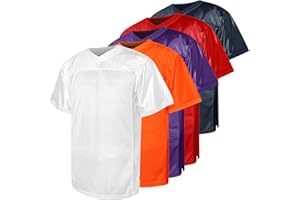 AYOUBAUS Blank Football Jersey,90s Hip Hop Sports Mesh Practice Plain Football Shirt