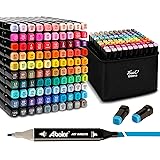 ABEIER 100 Colors Dual Tips Alcohol Markers