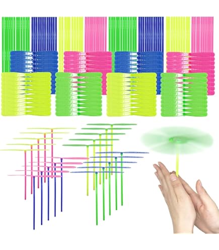 SAFIGLE 50 Piezas De Libélulas Voladoras De Plástico – Juguetes De Hélice Para Niños, Colores Aleatorios, Decoración De Jardín Y Fiestas Al Aire Libre