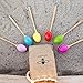 Set of 6 | Be Mindful Wood Egg and Spoon Race Game | Set of 6 Eggs and 6 Spoon Game | Includes Storage Bag perfect as a Birthday Party Game or Outdoor games