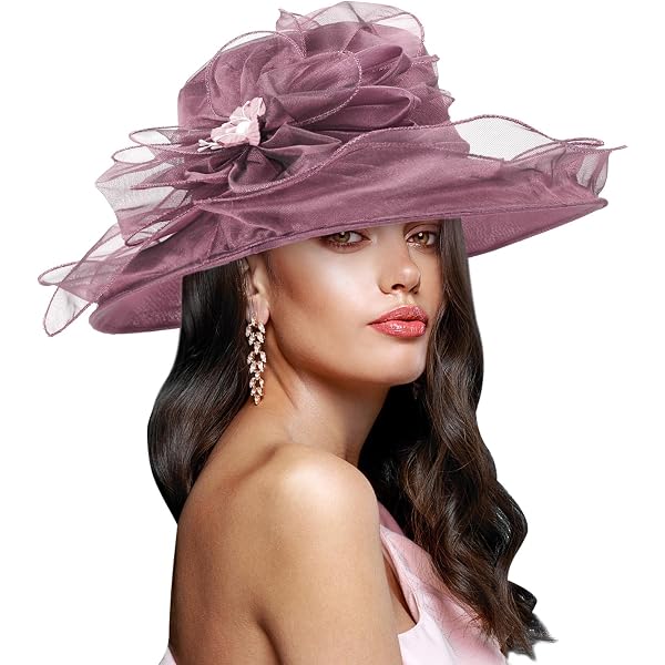4718 Women Kentucky Organza Sun Visor Cap Ladies Flowers Fascinators 71u7C7sm2pL._AC_SY350_QL65_.jpg main image 4
