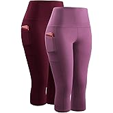 NELEUS Women's Yoga Running Capris Tummy Control High Waist Workout Pants