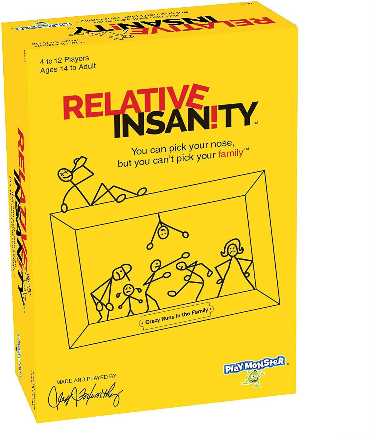 LETU Relative Insanity Party Game About Crazy Relatives -Made And Played By Comedian Jeff Foxworthy/Card Games