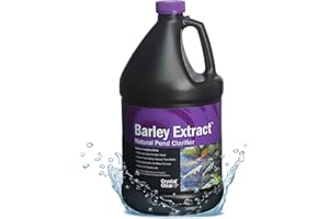 CrystalClear Barley Extract Water Garden & Fountain Clarifier, Natural Liquid Concentrate to Treat Cloudy Ponds, Koi Fish, Plant & Pet Safe, 1 Gallon