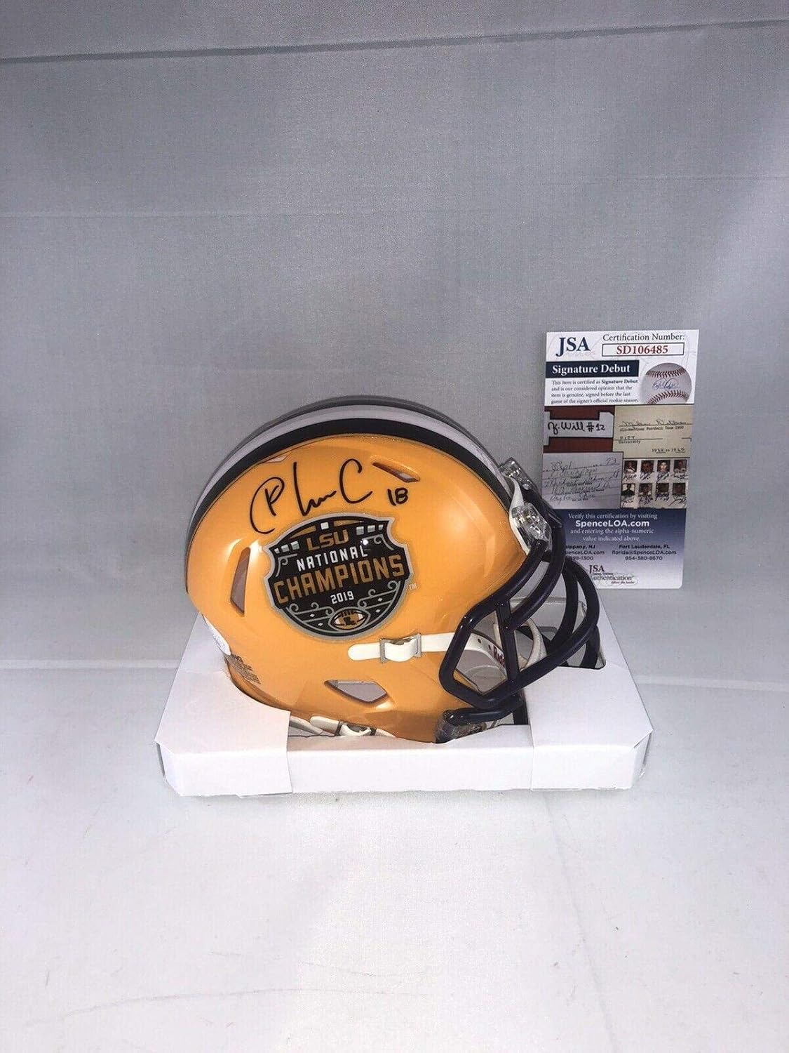 lsu game worn helmet