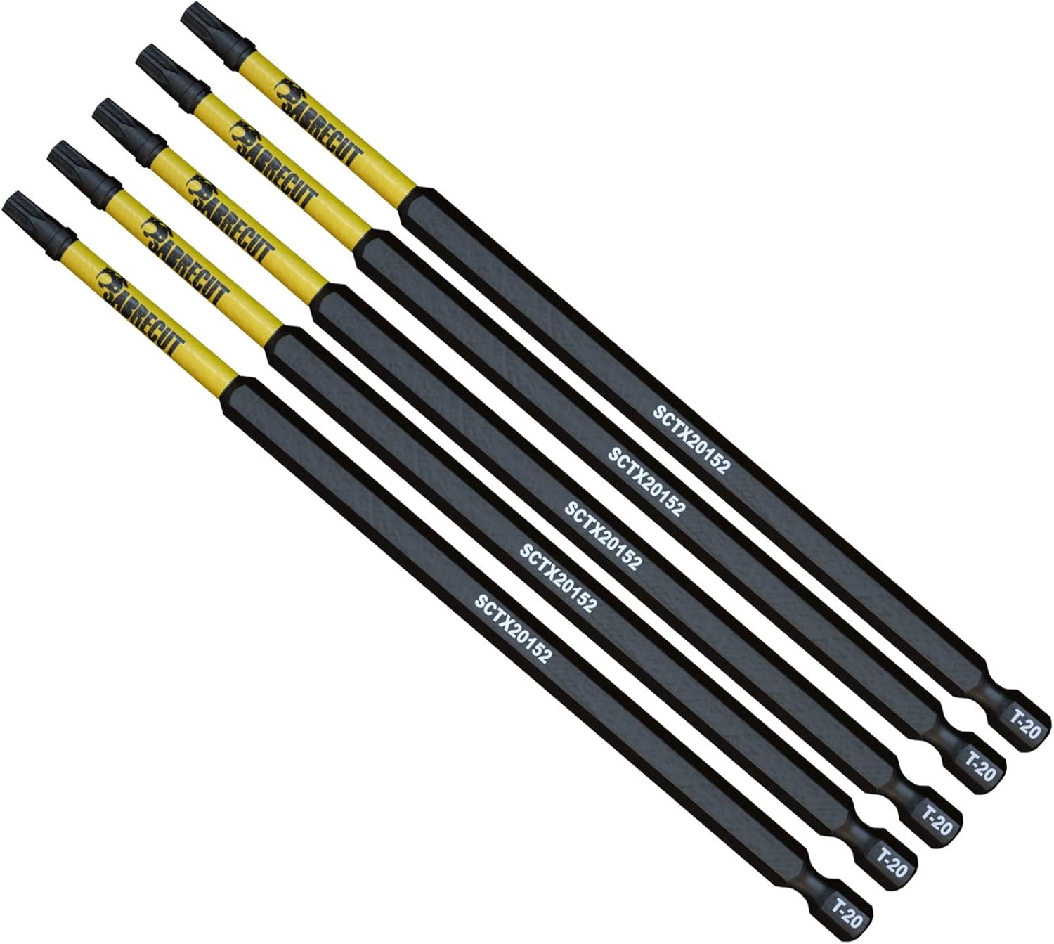 5 x SabreCut SCTX20152_5 152mm T20 TX20 Magnetic Impact Screwdriver Driver Bits Set Torx Heavy Duty, 152 mm - Image 3