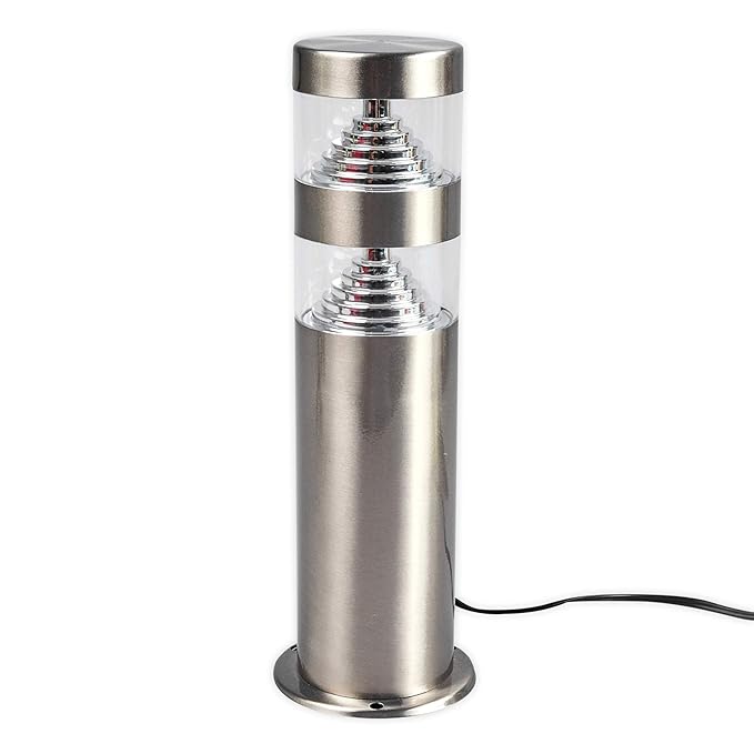 Lampenwelt LED Erdspießleuchte 'Lanea' (spritzwassergeschützt) (Modern) in Alu aus Edelstahl (1 flammig, A+, inkl. Leuchtmitt