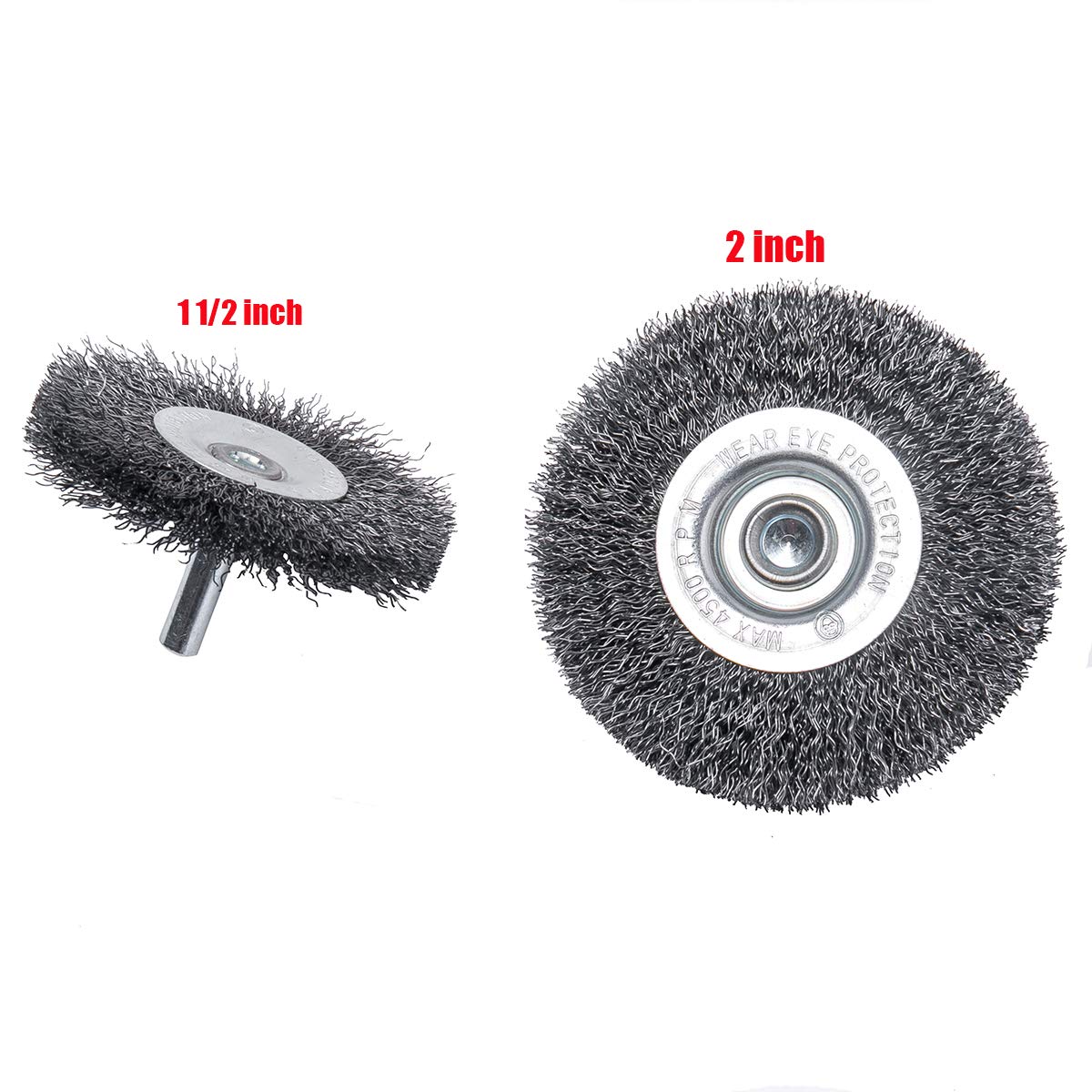 HOYIN 6Piece Wire Wheel Cup Brush Set| Coarse Crimped Carbon Steel|1/4In Round Shank|for Drill: Industrial & Scientific