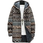 domirica Cardigan Mens Hoodies Zip Up Aztec Tribe Ethnic Fleece Fall Oversized Novelty Open Front Drawstring Hooded Coat