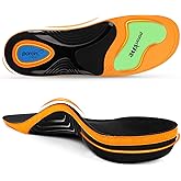 Ailaka Work Boot Insoles for Standing All Day, High Arch Support Insoles for Men Women, Comfort Cushion Shock Absorption Orthotic Inserts for Flat Feet Plantar Fasciitis